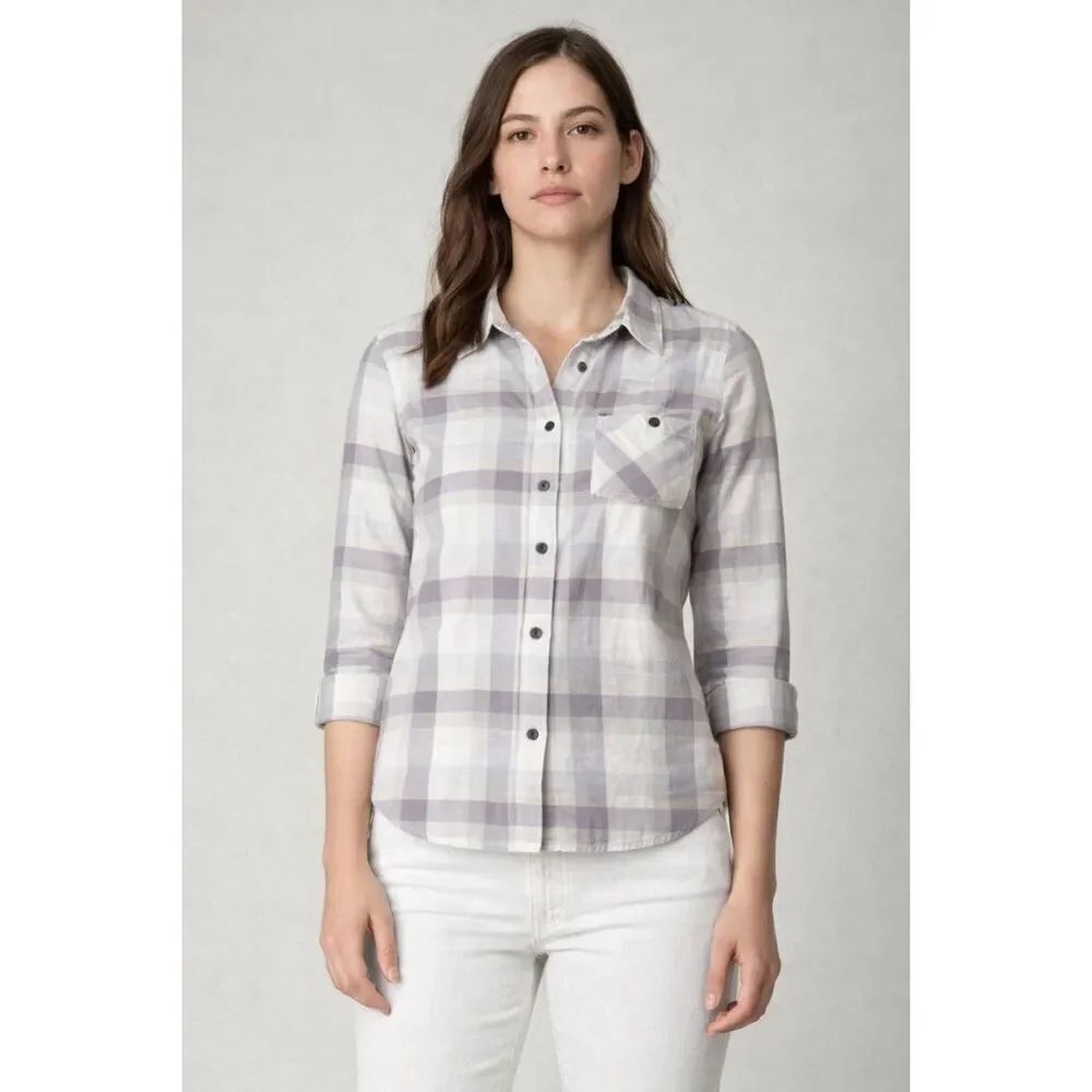 Patagonia Plaid Button Up Shirt Organic Cotton Women’s Size 2